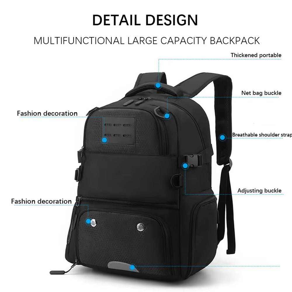 Sports Backpack Football Bag Boys School Basketball Backpack with Shoe Compartment Soccer Ball Bag Large Backpack Shoes