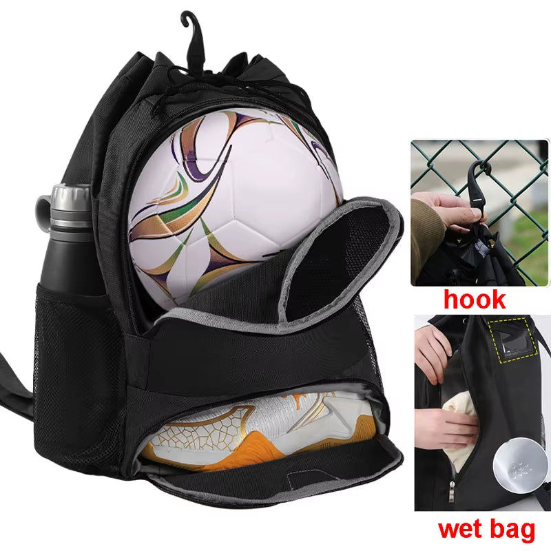 Drawstring Gym Bag Basketball Backpack for Men Sports Women School Boys Shoulder Swim Dry Wet Training Fitness Football Bags